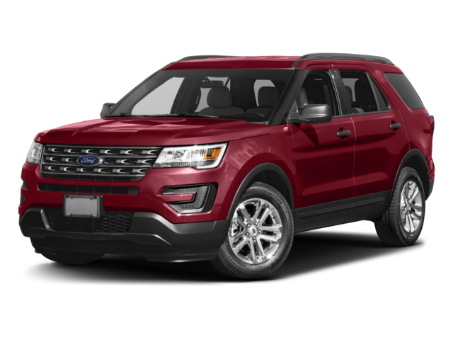 2016 Ford Explorer Base in Shadow Black — front three-quarter view